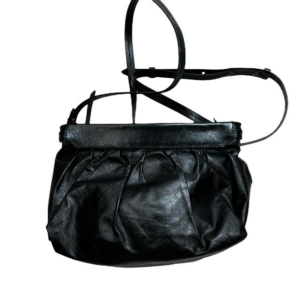 ISABEL MARANT Luzes Mini Gathered Soft Leather Shoulder Bag Black - Picture 6 of 12